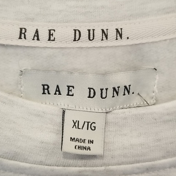 💕RAE DUNN💕 Raglan Merci Graphic Sweatshirt XL - Picture 5 of 11